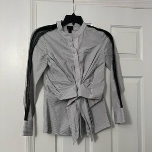 Striped Black and White Blouse